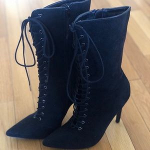 Laced up Heel Boots